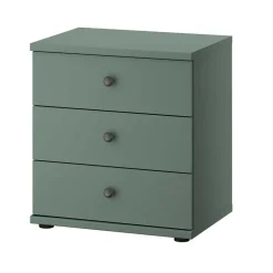 Wohnen Kommoden<50x57x36 Nachtkommode in Graugrün - Rajavo