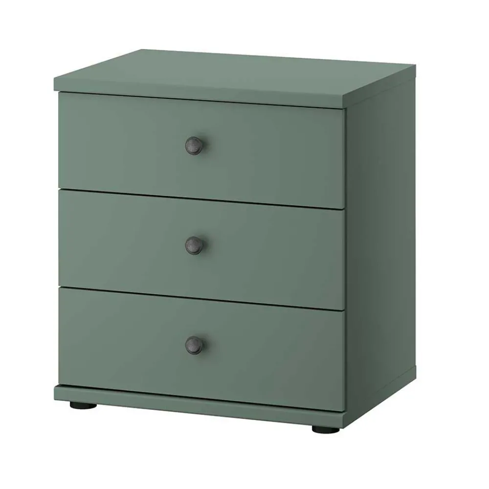 Wohnen Kommoden<50x57x36 Nachtkommode in Graugrün - Rajavo