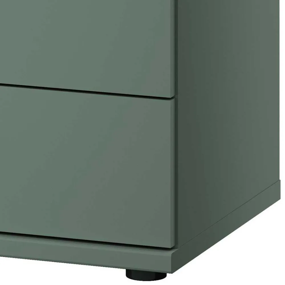 Wohnen Kommoden<50x57x36 Nachtkommode in Graugrün - Rajavo