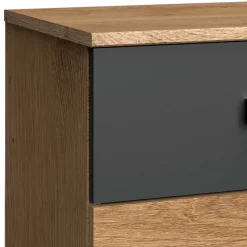Wohnen Kommoden<52x58x38 Nachtkommode in Plankeneiche Optik - Enegal