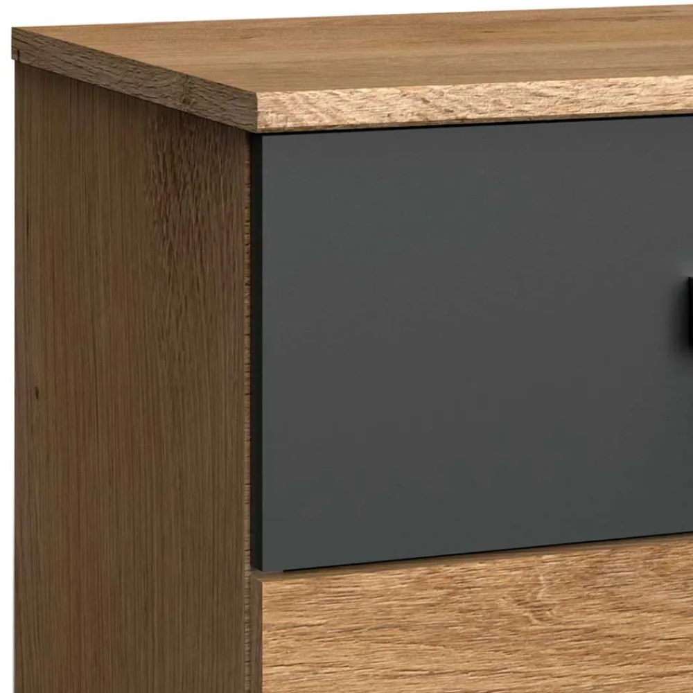 Wohnen Kommoden<52x58x38 Nachtkommode in Plankeneiche Optik - Enegal