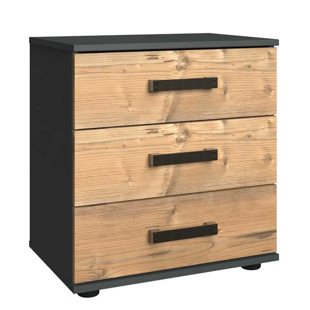 Wohnen Kommoden<52x58x38 Nachtkommode in Tanne Dekor - Ardila