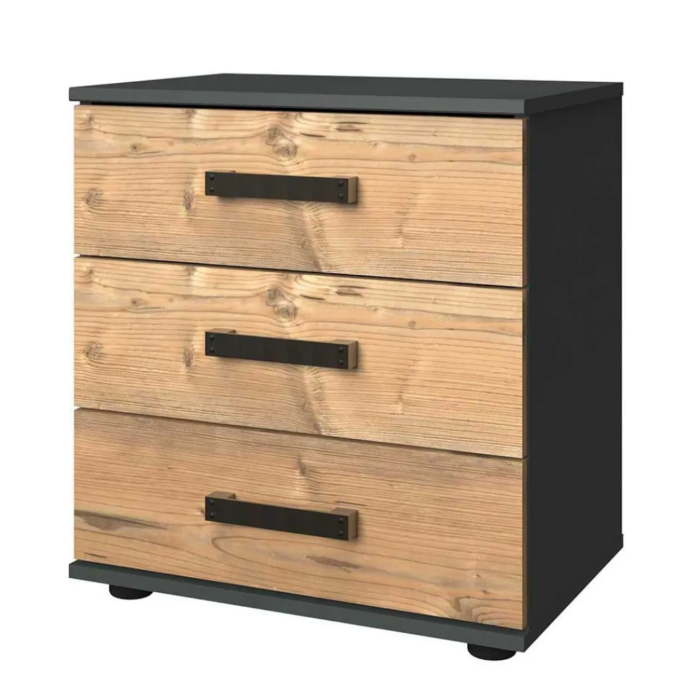Wohnen Kommoden<52x58x38 Nachtkommode in Tanne Dekor - Ardila