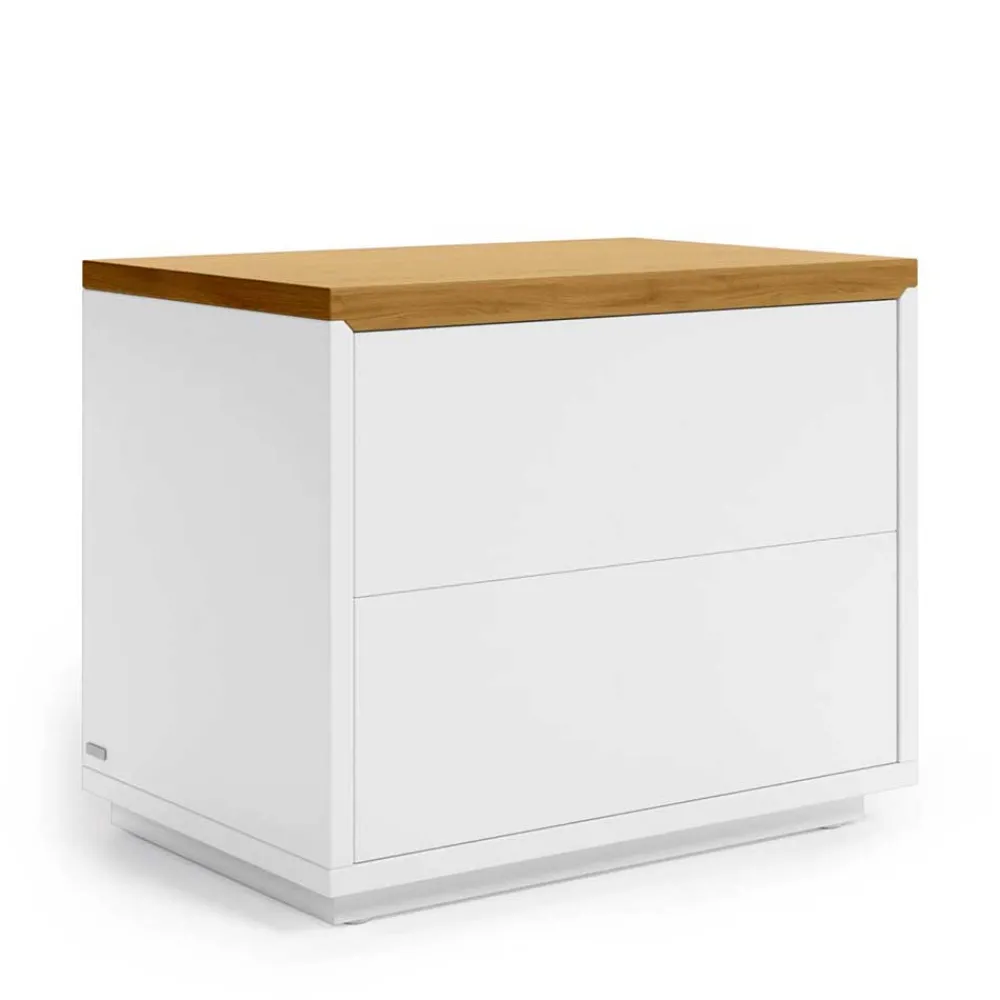 Wohnen Kommoden<53x44x36 Nachtkommode mit Sockelgestell - Vintilias
