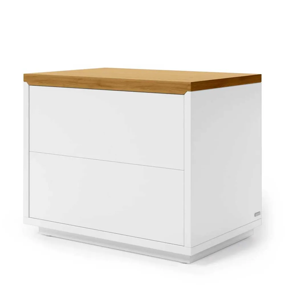 Wohnen Kommoden<53x44x36 Nachtkommode mit Sockelgestell - Vintilias