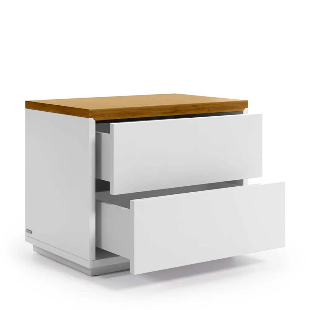 Wohnen Kommoden<53x44x36 Nachtkommode mit Sockelgestell - Vintilias
