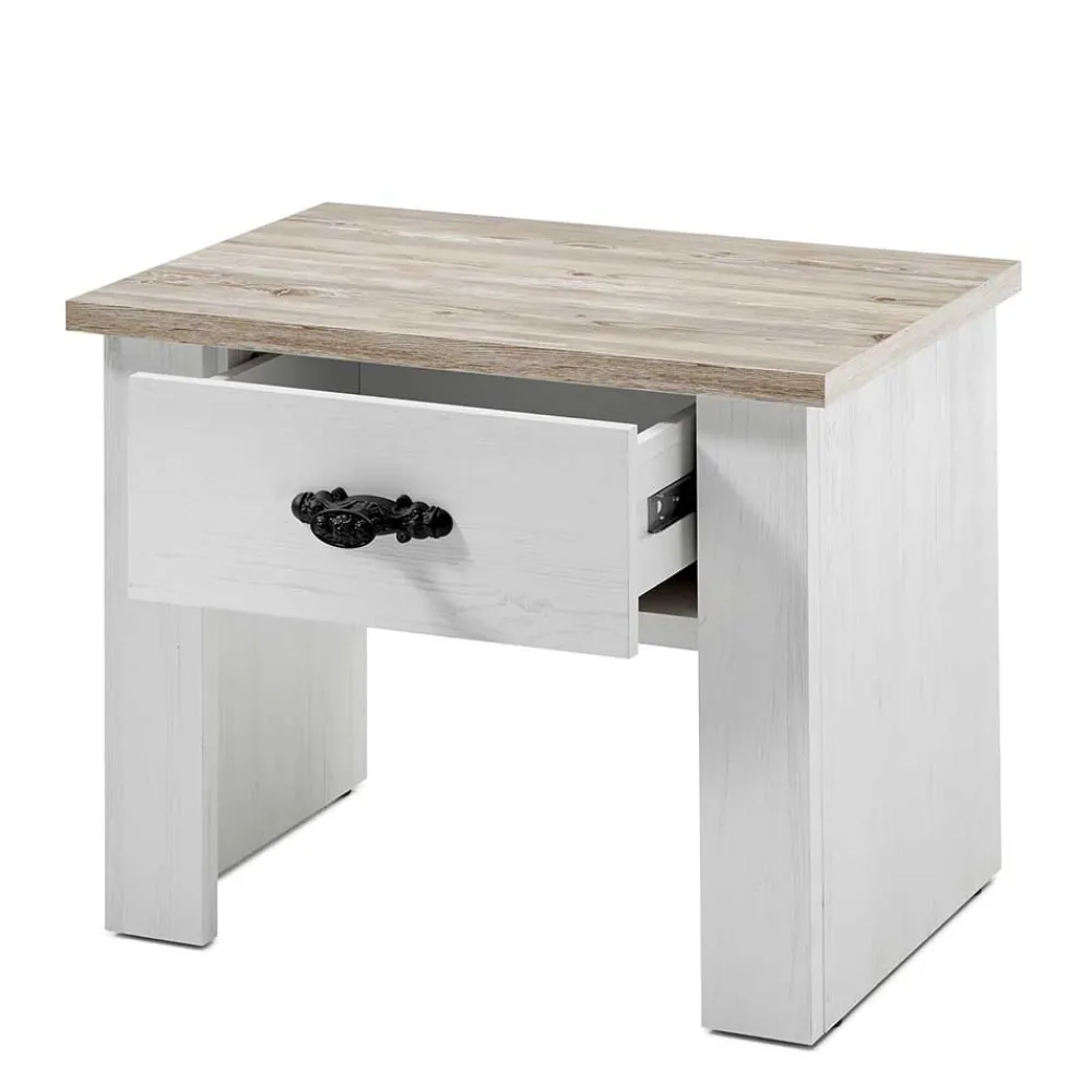 Wohnen Kommoden<58x45x40 Nachtkonsole mit Schublade - Nedita