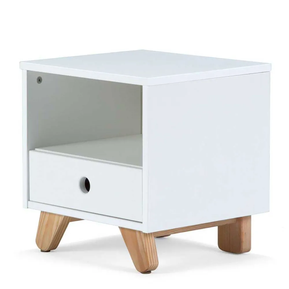 Wohnen Kommoden<40x40x35 Nachtschrank mit Fach & Schublade - Kinfada