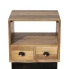 Wohnen Kommoden<45x50x45 Nachttisch aus Recyclingholz - Dulcinus