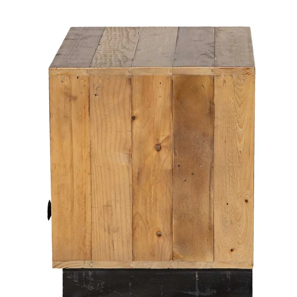 Wohnen Kommoden<45x50x45 Nachttisch aus Recyclingholz - Dulcinus