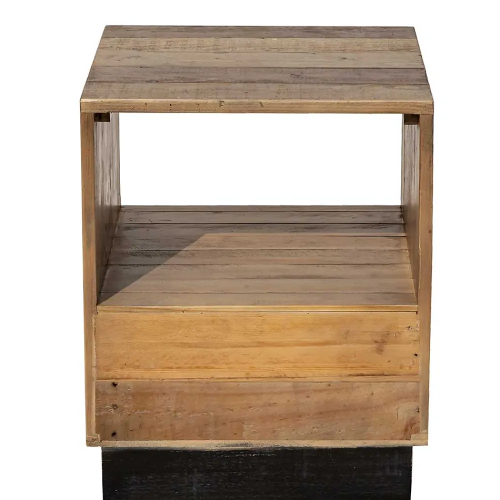 Wohnen Kommoden<45x50x45 Nachttisch aus Recyclingholz - Dulcinus