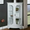 Wohnen Vitrinen<52x112x52 Niedrige Eckvitrine im Vintage Look - Zarinas