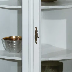Wohnen Vitrinen<52x112x52 Niedrige Eckvitrine im Vintage Look - Zarinas