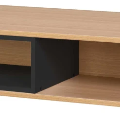 Wohnen Lowboards<110x55x38 Offenes Lowboard Regal in Eiche - Brausca