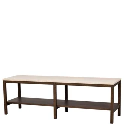 Wohnen Tv & Hifi-Möbel|Lowboards<140x45x40 Offenes Regal in Beige Travertin - Calumha