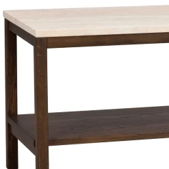 Wohnen Tv & Hifi-Möbel|Lowboards<140x45x40 Offenes Regal in Beige Travertin - Calumha