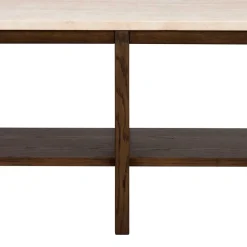 Wohnen Tv & Hifi-Möbel|Lowboards<140x45x40 Offenes Regal in Beige Travertin - Calumha