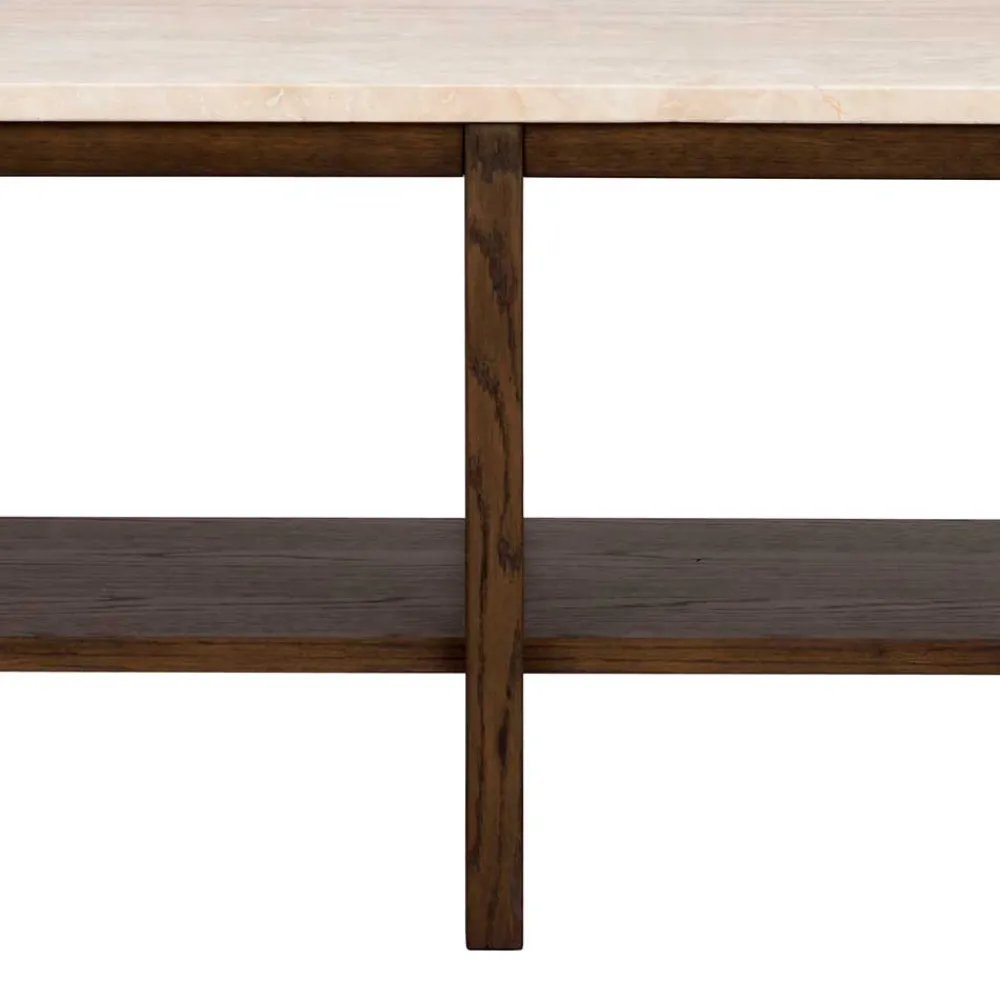 Wohnen Tv & Hifi-Möbel|Lowboards<140x45x40 Offenes Regal in Beige Travertin - Calumha