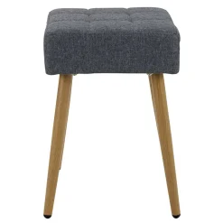 Wohnen Hocker<32x47x32 Polsterhocker in Anthrazit Stoff - Zoom