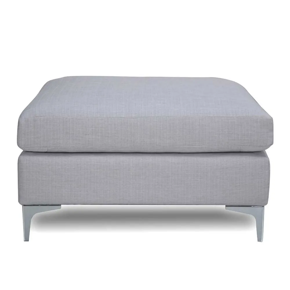 Wohnen Hocker<85x53x85 Polsterhocker in Blaugrau - Tryvial