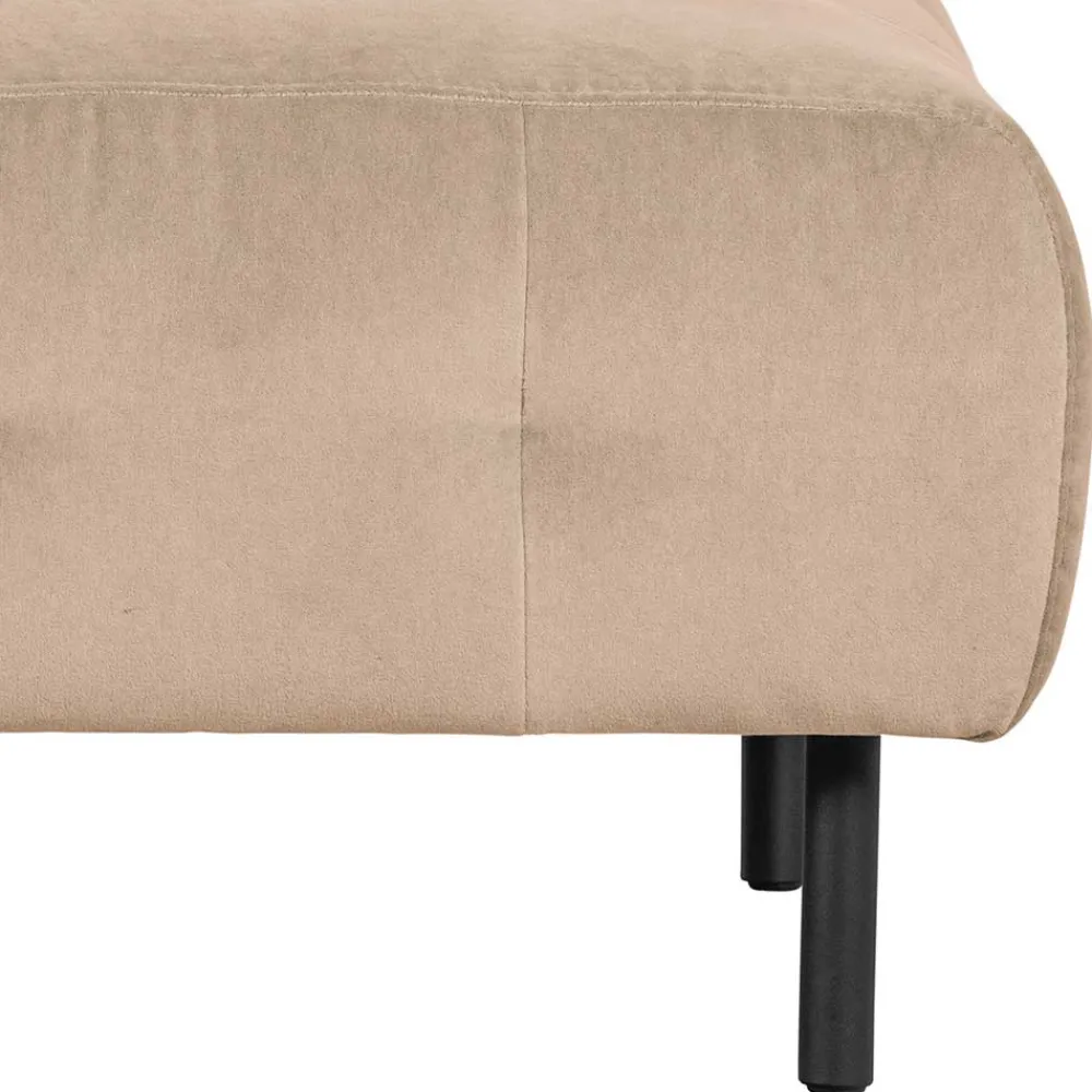 Wohnen Hocker<90x45x90 Polsterhocker in Cremefarben - Leoniara