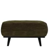 Wohnen Hocker<80x40x55 Polsterhocker in Dunkelgrün - Pleano