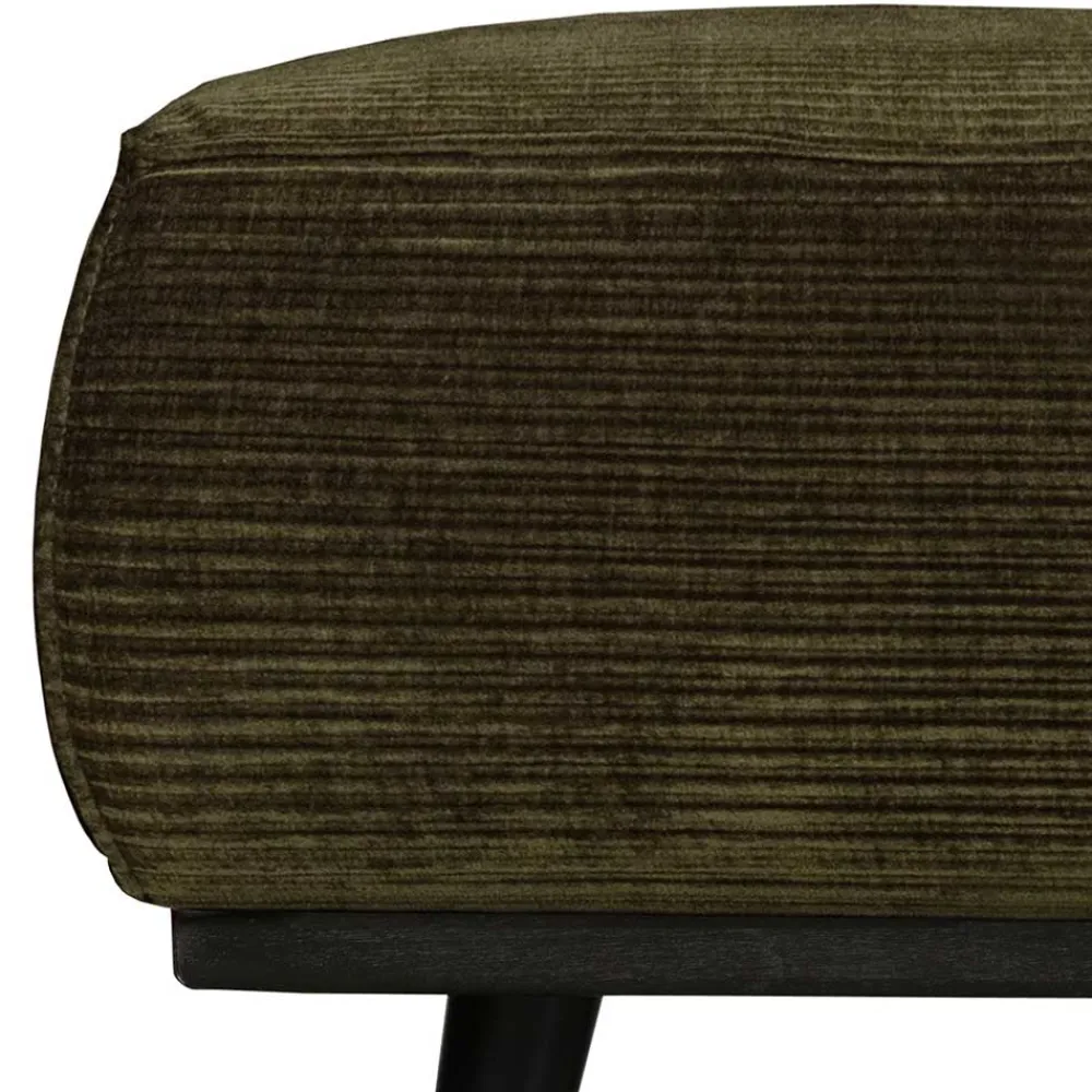 Wohnen Hocker<80x40x55 Polsterhocker in Dunkelgrün - Pleano