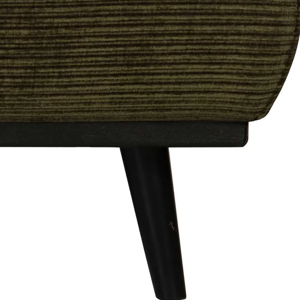 Wohnen Hocker<80x40x55 Polsterhocker in Dunkelgrün - Pleano