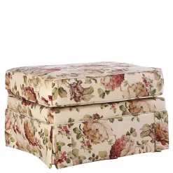 Wohnen Hocker<74x52x60 Polsterhocker mit Blumen Stoff - Kammas