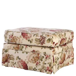 Wohnen Hocker<74x52x60 Polsterhocker mit Blumen Stoff - Kammas