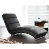 Wohnen Sofas<60x82x170 Polsterliege in Schwarz Kunstleder - Elias