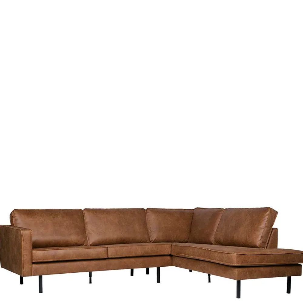 Wohnen Sofas<266x85x213 Recyclingleder Ecksofa in Cognac Braun - Huropa