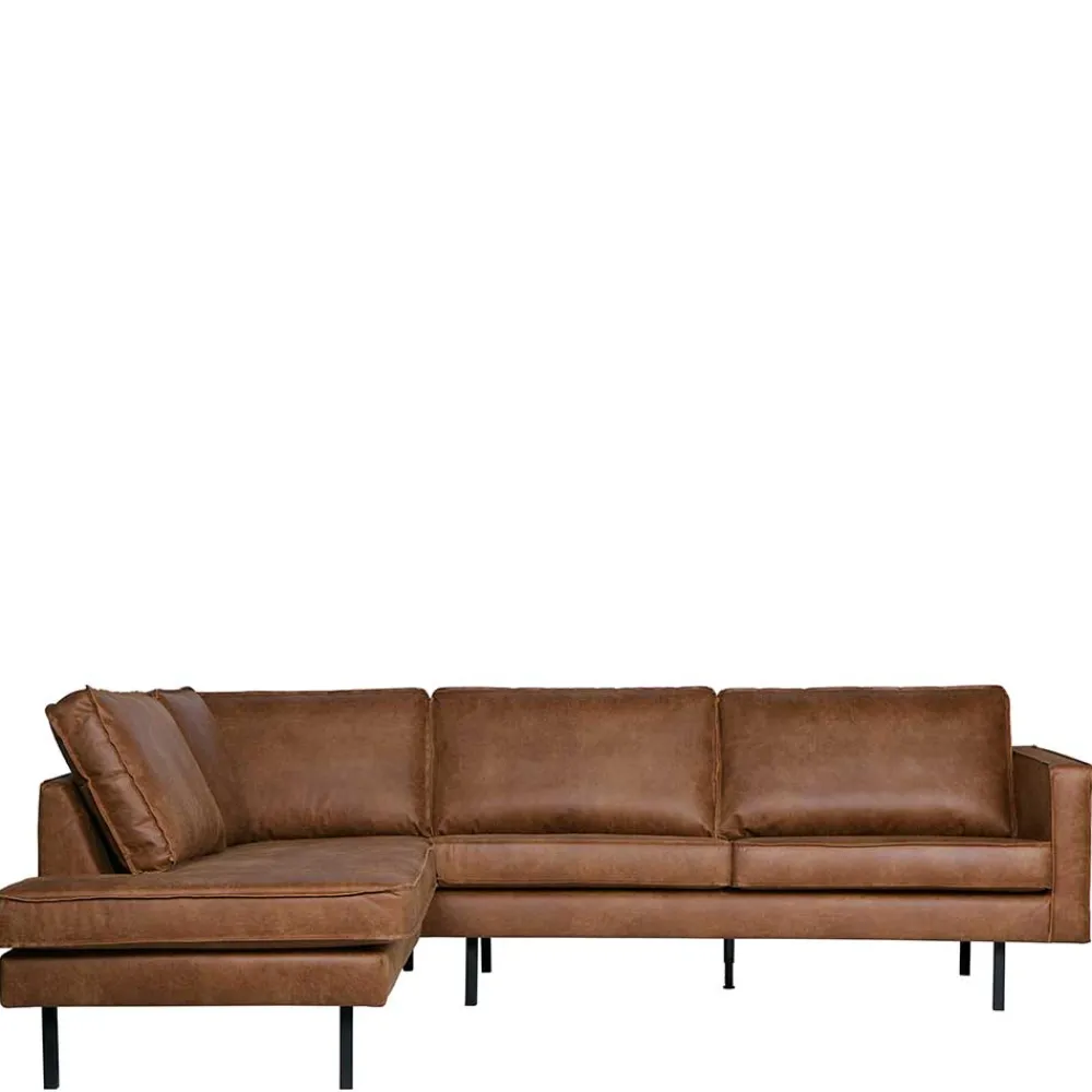 Wohnen Sofas<266x85x213 Recyclingleder Ecksofa in Cognac Braun - Huropa