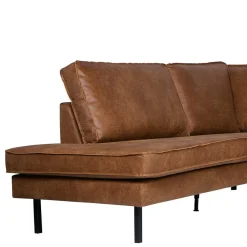 Wohnen Sofas<266x85x213 Recyclingleder Ecksofa in Cognac Braun - Huropa
