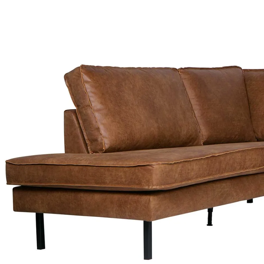 Wohnen Sofas<266x85x213 Recyclingleder Ecksofa in Cognac Braun - Huropa