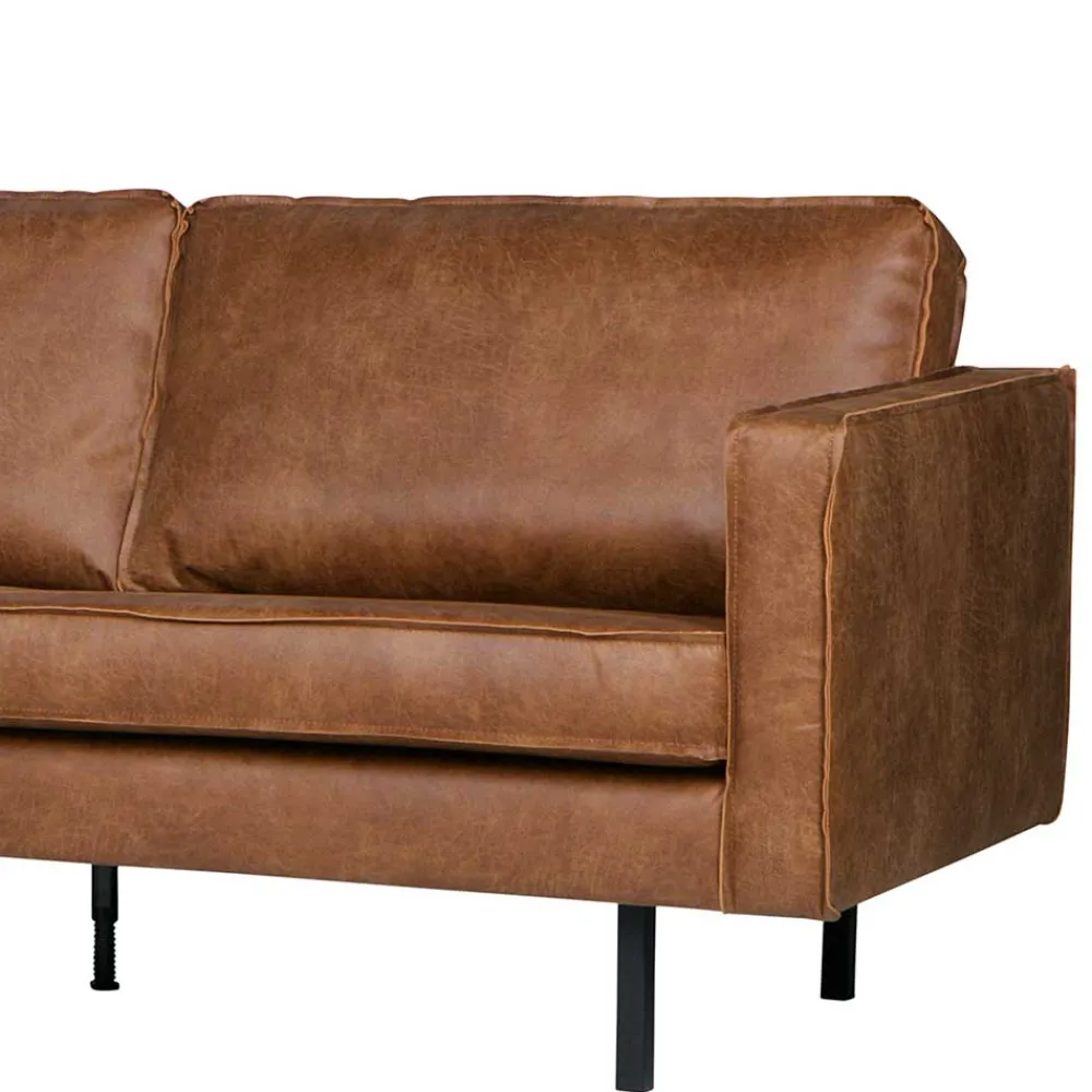 Wohnen Sofas<266x85x213 Recyclingleder Ecksofa in Cognac Braun - Huropa