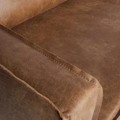 Wohnen Sofas<266x85x213 Recyclingleder Ecksofa in Cognac Braun - Huropa