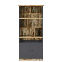 Wohnen Regale|Vitrinen<80x182x40 Regal in Holz verwittert - Guerrero