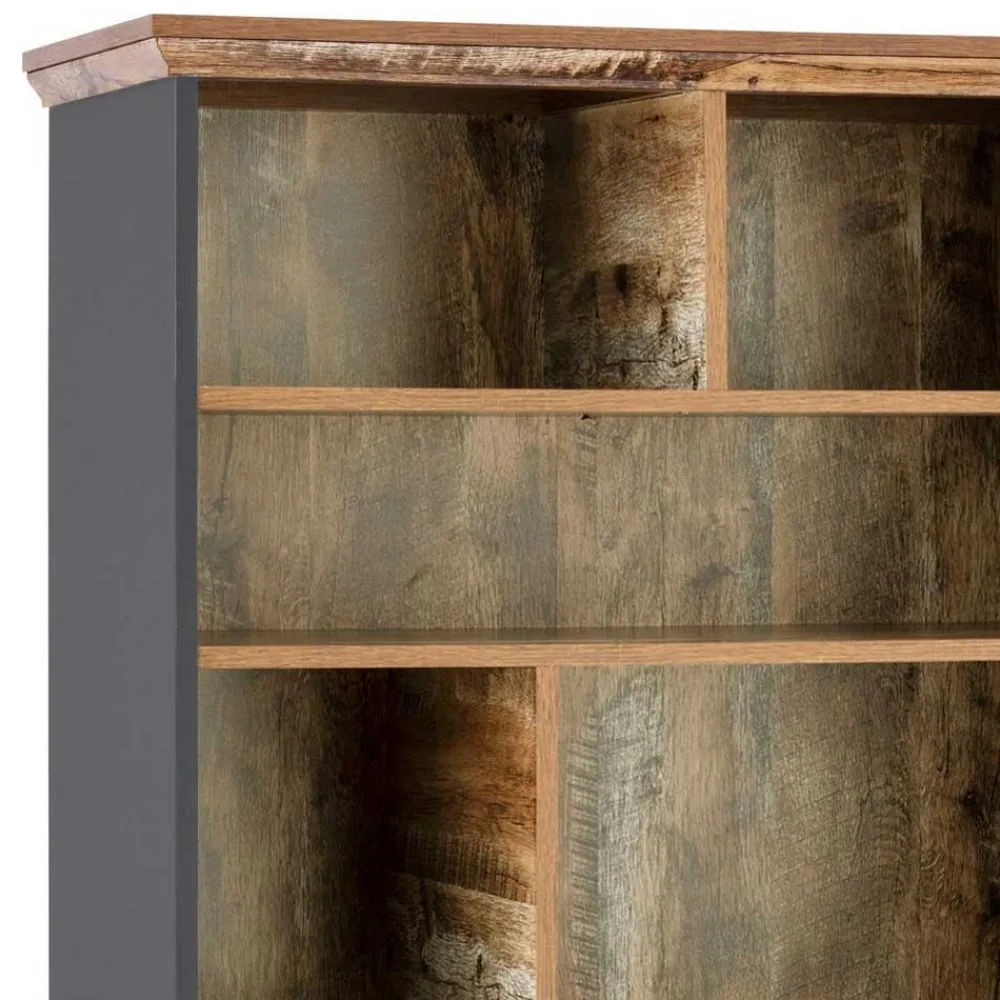 Wohnen Regale|Vitrinen<80x182x40 Regal in Holz verwittert - Guerrero