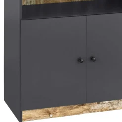 Wohnen Regale|Vitrinen<80x182x40 Regal in Holz verwittert - Guerrero