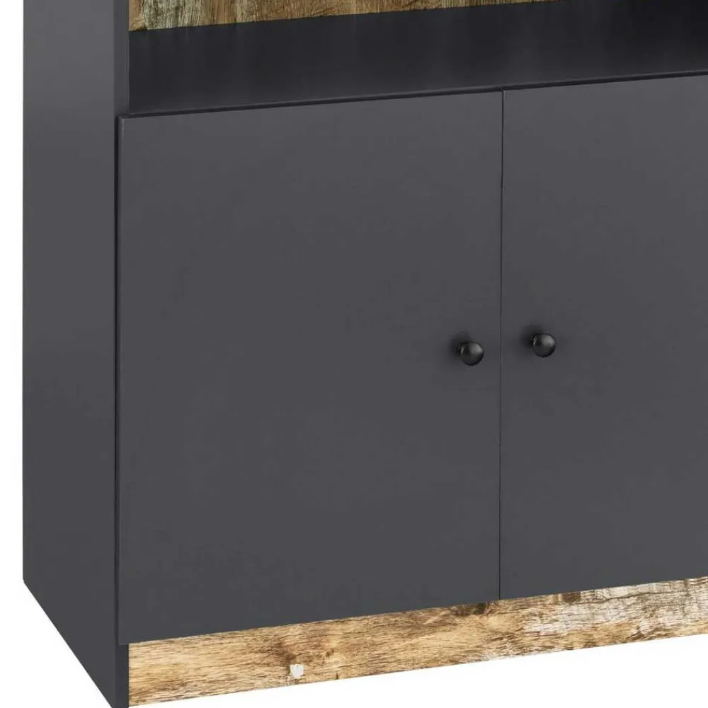 Wohnen Regale|Vitrinen<80x182x40 Regal in Holz verwittert - Guerrero