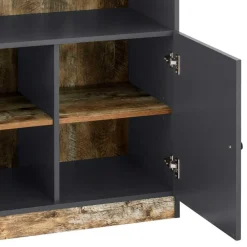 Wohnen Regale|Vitrinen<80x182x40 Regal in Holz verwittert - Guerrero