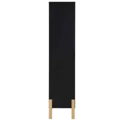 Wohnen Regale<73x154x44 Regal in Schwarz & Pinie - Montpa