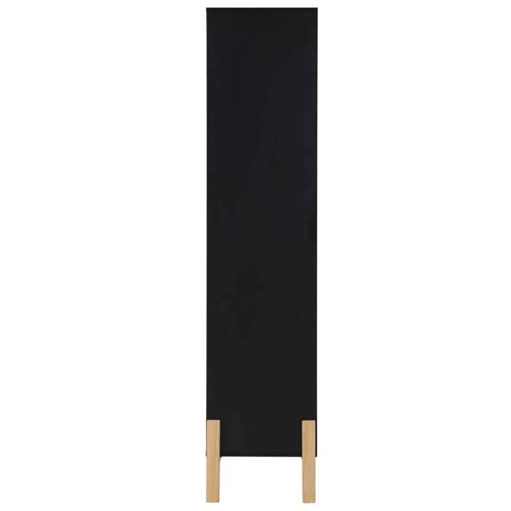 Wohnen Regale<73x154x44 Regal in Schwarz & Pinie - Montpa