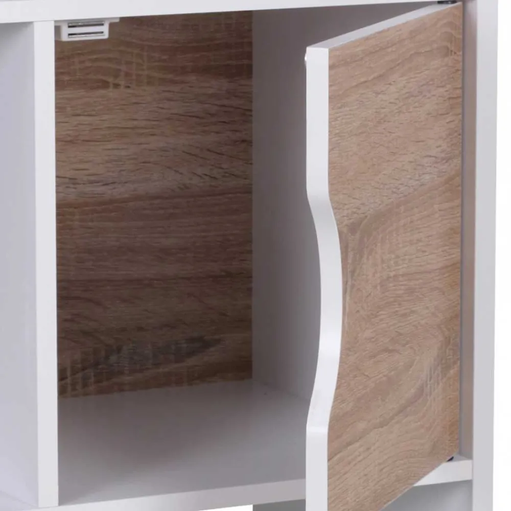 Wohnen Regale<60x120x29 Regal mit 6 Fächern & Tür - Zyricos