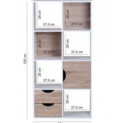 Wohnen Regale<60x120x29 Regal mit 6 Fächern & Tür - Zyricos