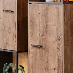 Wohnen Vitrinen<45x156x38 Regal mit Schrankfach Industrial - Xindus