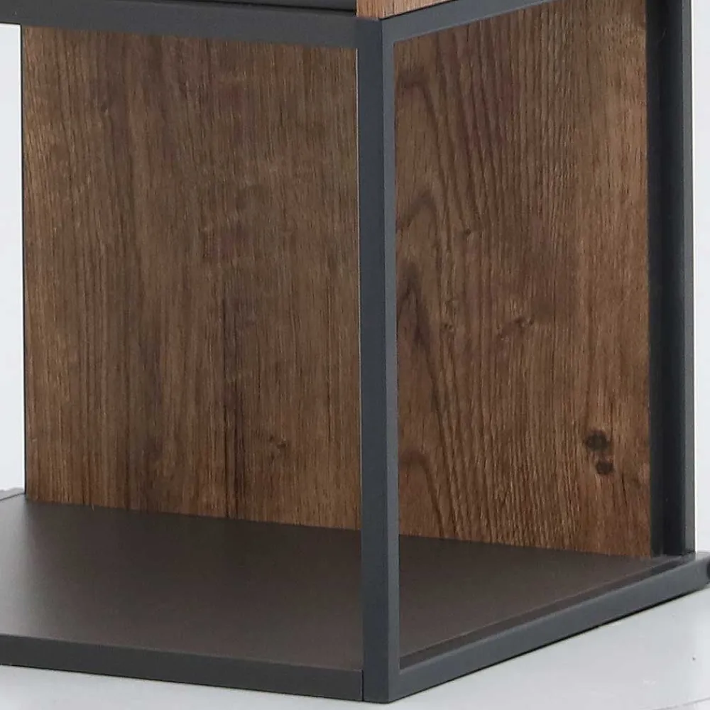 Wohnen Vitrinen<45x156x38 Regal mit Schrankfach Industrial - Xindus