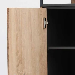 Wohnen Vitrinen<45x156x38 Regal mit Schrankfach Industrial - Xindus