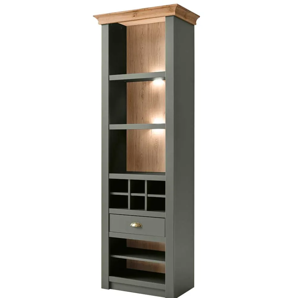 Wohnen Regale<68x207x45 Regal mit Schublade & 11 Fächern - Eylan